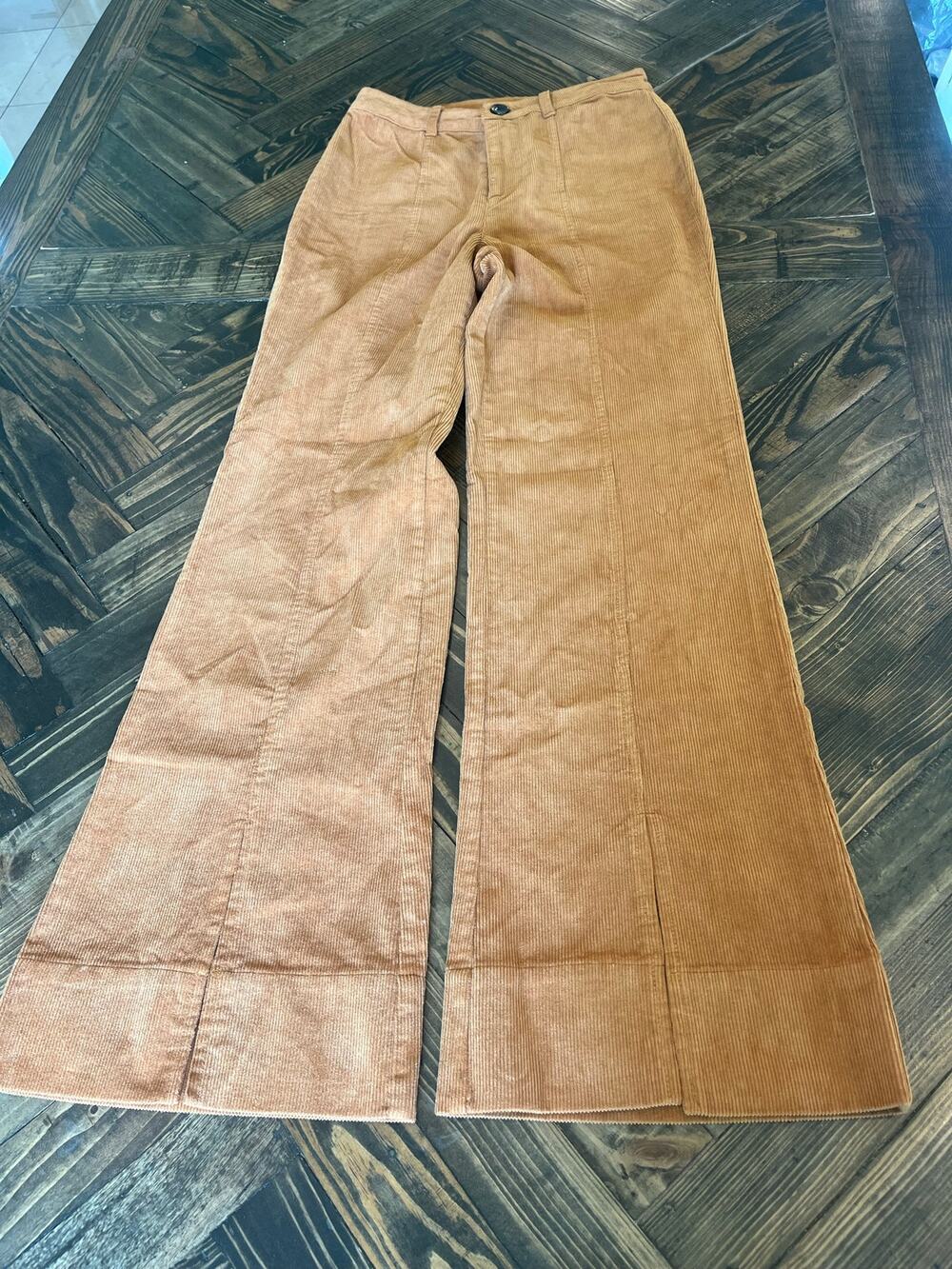 Corduroy Retro 70s Wide Leg Western Boho Women 3 Costume Cowgirl Aztec Fringe